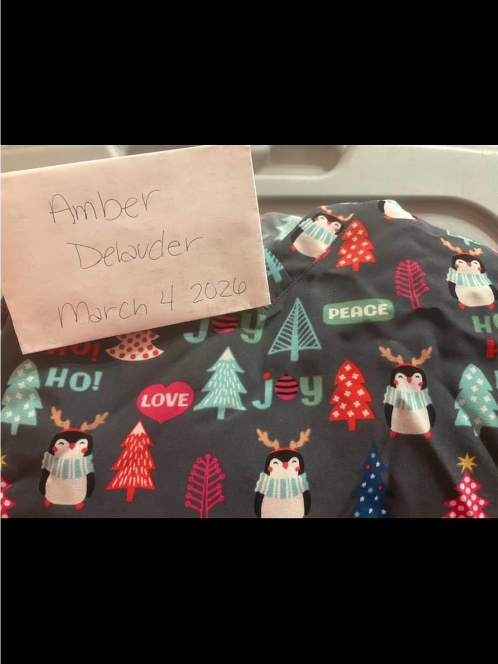 Christmas/Winter Scrub Top